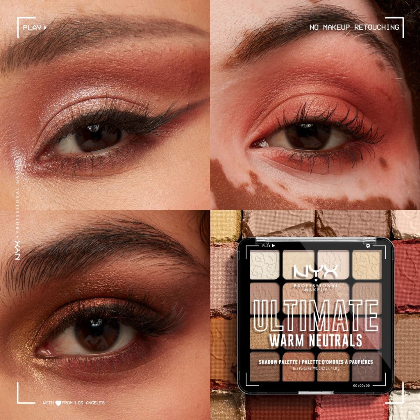 NYX Professional Makeup Ultimate Shadow Palette - Warm Neutrals - Warm Neutrals