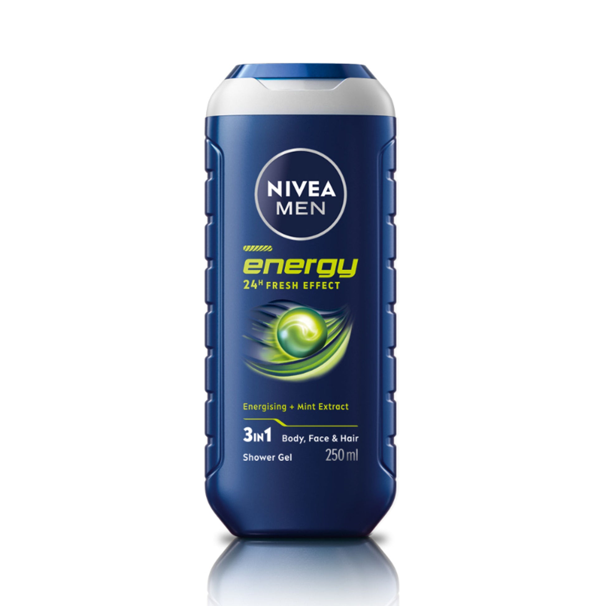NIVEA MEN Body Wash, Energy with Mint Extracts, Shower Gel for Body, Face & Hair