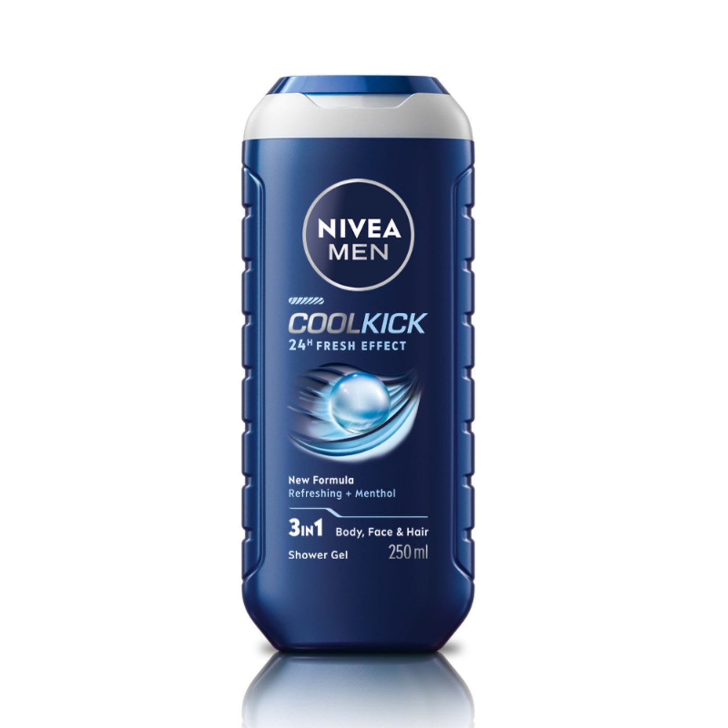 NIVEA MEN Body Wash, Cool Kick with Refreshing Icy MENthol, Shower Gel for Body, Face & Hair