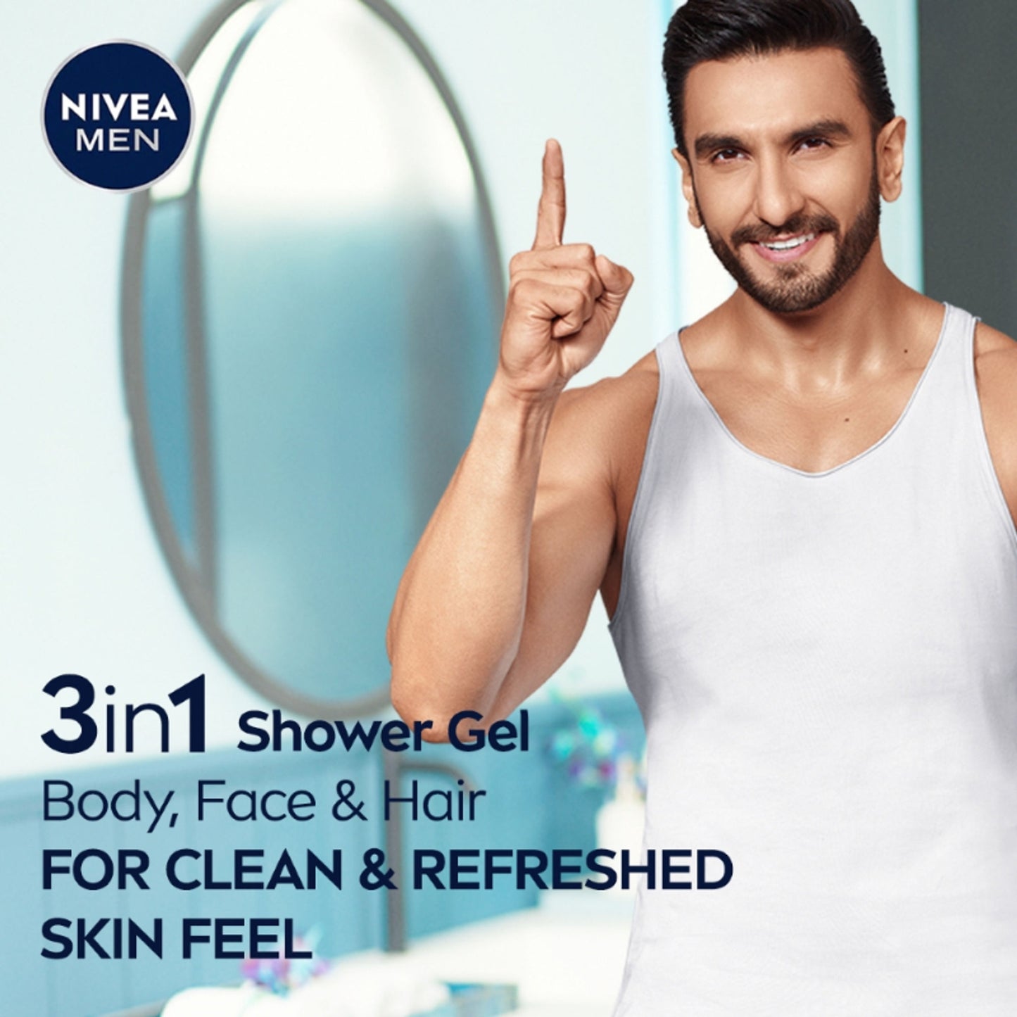 NIVEA MEN Body Wash, Cool Kick with Refreshing Icy MENthol, Shower Gel for Body, Face & Hair