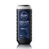NIVEA MEN Body Wash, Deep Impact, 3 in 1 Shower Gel for Body, Face & Hair, with Microfine Clay