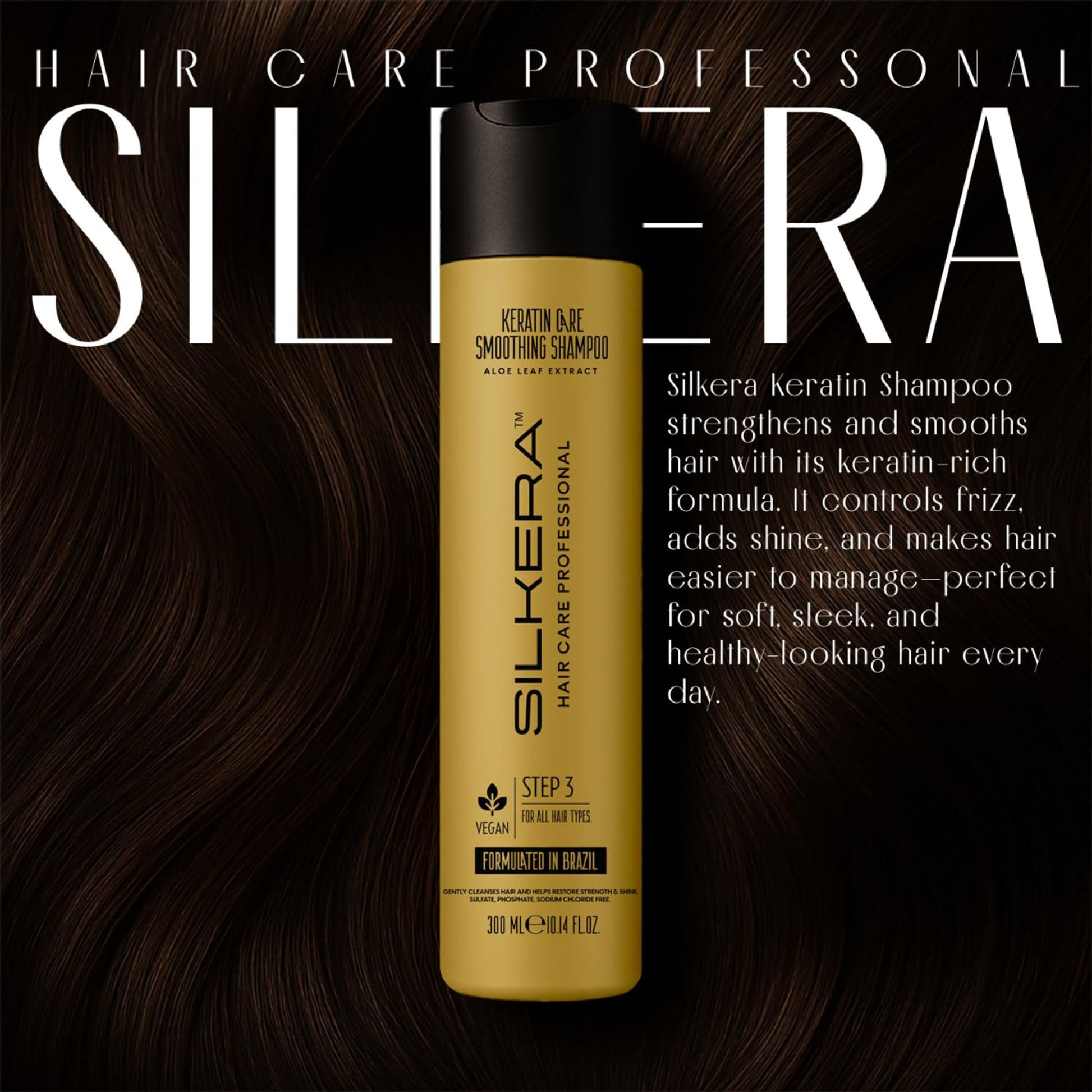 SILKERA HAIR CARE PROFESSIONAL Keratin Care Smoothing Shampoo Step 3