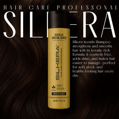SILKERA HAIR CARE PROFESSIONAL Keratin Care Smoothing Shampoo Step 3