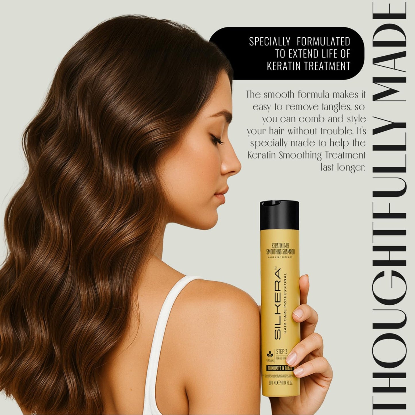 SILKERA HAIR CARE PROFESSIONAL Keratin Care Smoothing Shampoo Step 3