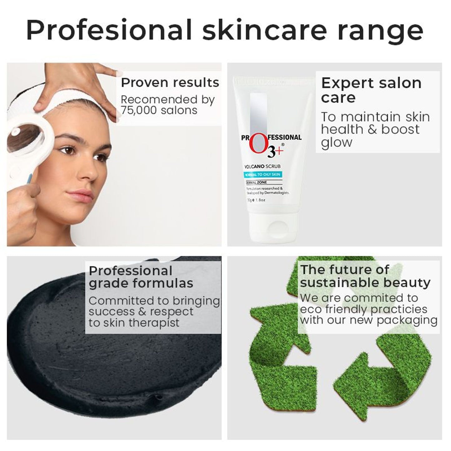 O3+ Volcano Scrub Normal To Oily Skin For Blackheads & Instant Brightening