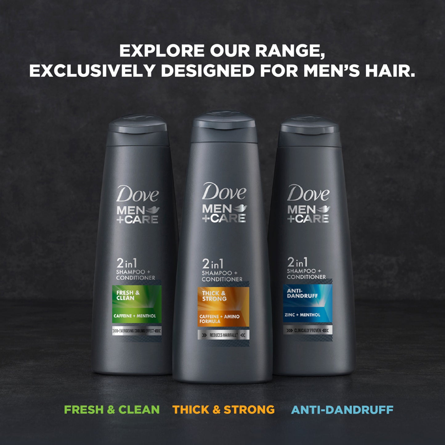 Dove Men +Care Thick & Strong 2 In 1 Shampoo + Conditioner