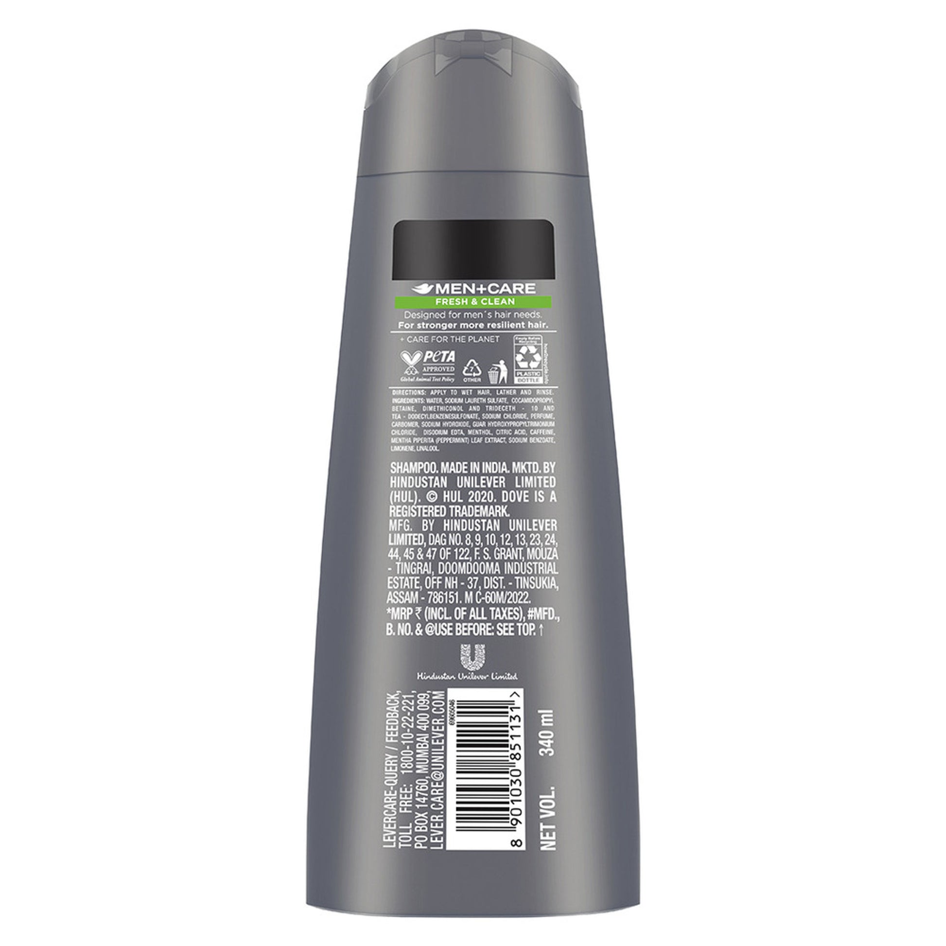 Dove Men +Care Fresh & Clean 2 In 1 Shampoo + Conditioner