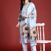 Dhiyona IE Floral Printed Beads & Stones Chanderi Silk Kurta With Trousers & Dupatta