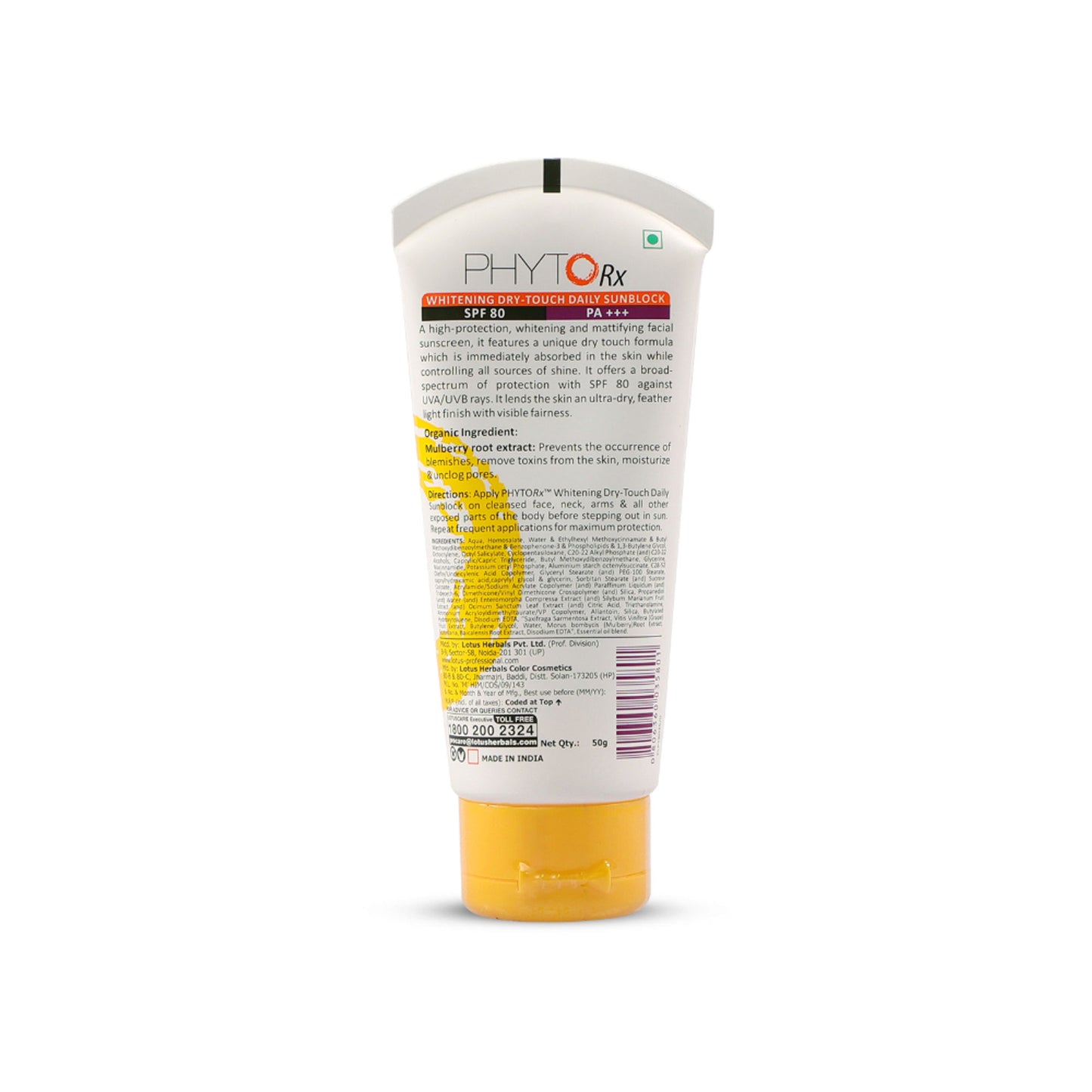 Lotus Herbals PhytoRx Whitening Dry-Touch Daily Sunblock SPF 80 PA+++