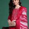 Dhiyona IE Floral Embroidered Regular Kurta with Trousers & Dupatta