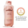 mCaffeine 1% Glycolic Acid Detan Body Wash, 5% Niacinamide-Kojic Acid Reduces Dark Spots & Brightens