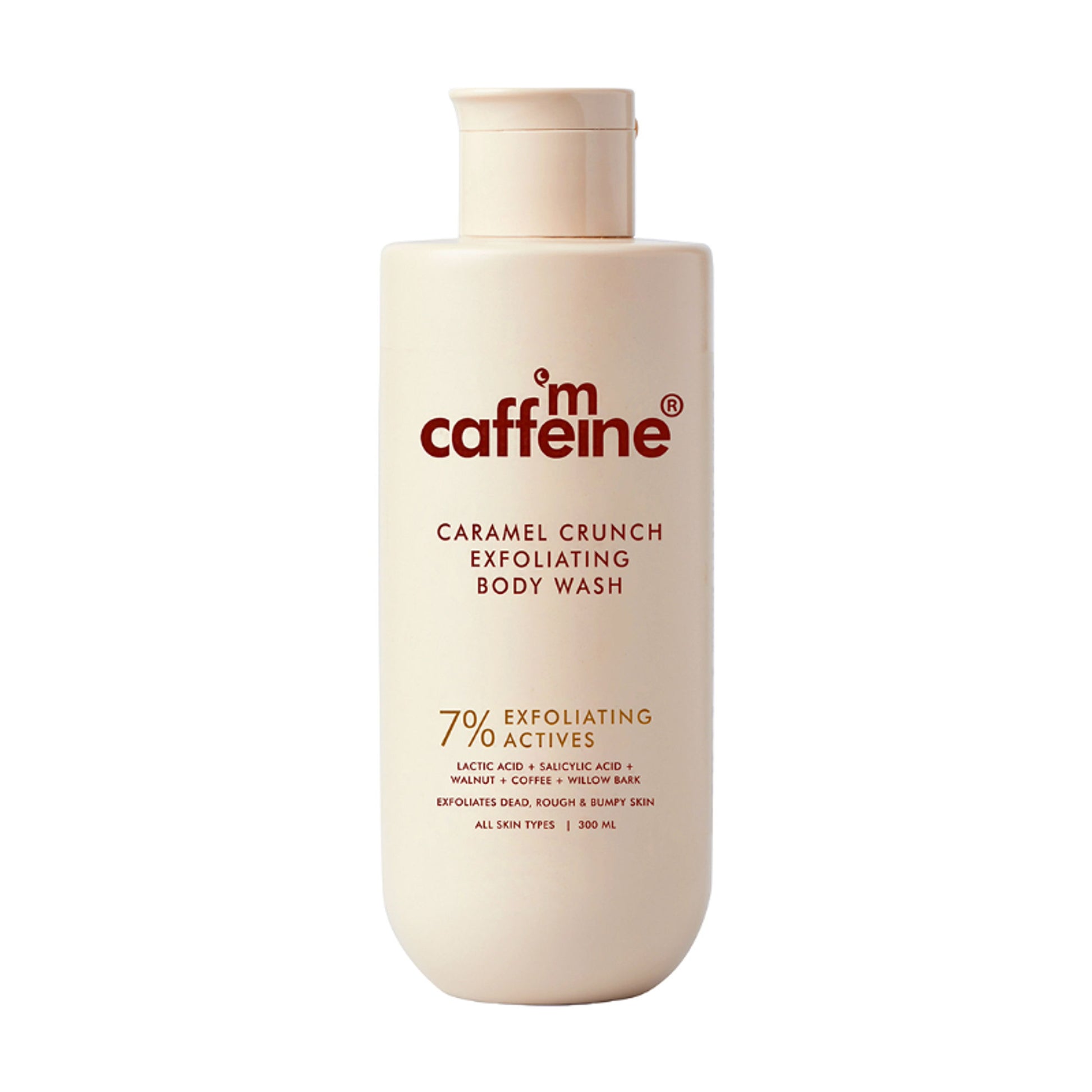 mCaffeine 7%Exfoliating Caramel Crunch Body Wash-1%Salicylic 2%LacticAcidShowerGeltoReduceBodyAcne