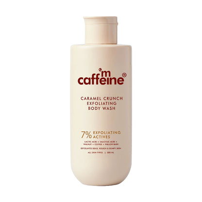 mCaffeine 7%Exfoliating Caramel Crunch Body Wash-1%Salicylic 2%LacticAcidShowerGeltoReduceBodyAcne
