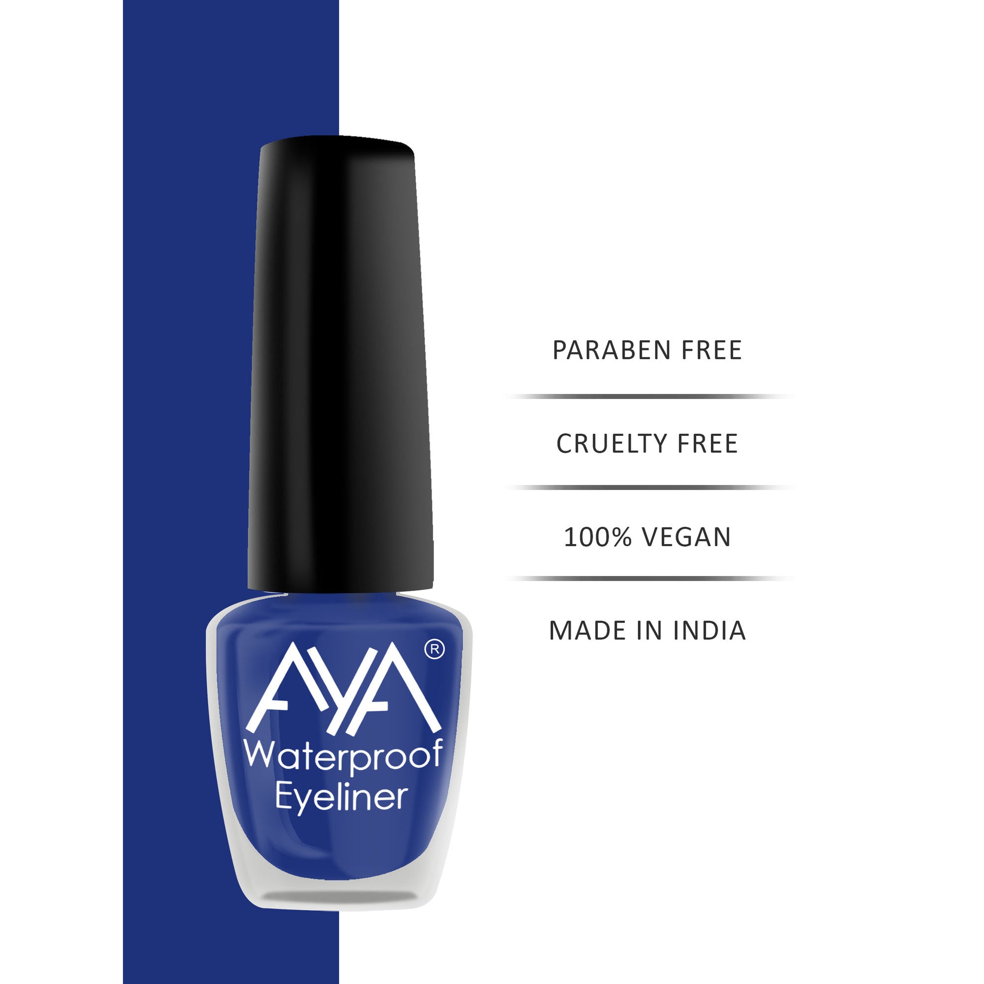 AYA 24 Hrs Long Lasting & Waterproof Eyeliner - Metallic Blue