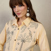 Dhiyona IE Embroidered Shirt Collar Top With Trousers Co-Ords
