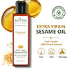 Mystiq Living Extra Virgin Sesame Oil, Cold Pressed & Organic For Hair, Face, Body & Massage
