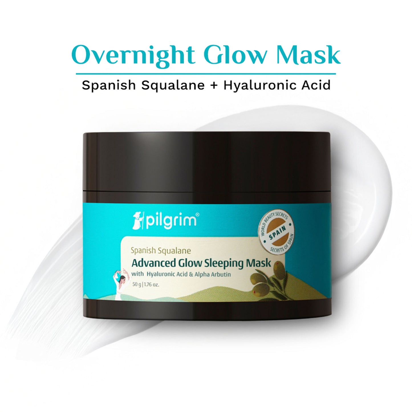 Pilgrim Squalane Glow Sleeping Mask with Alpha Arbutin & Hyaluronic Acid