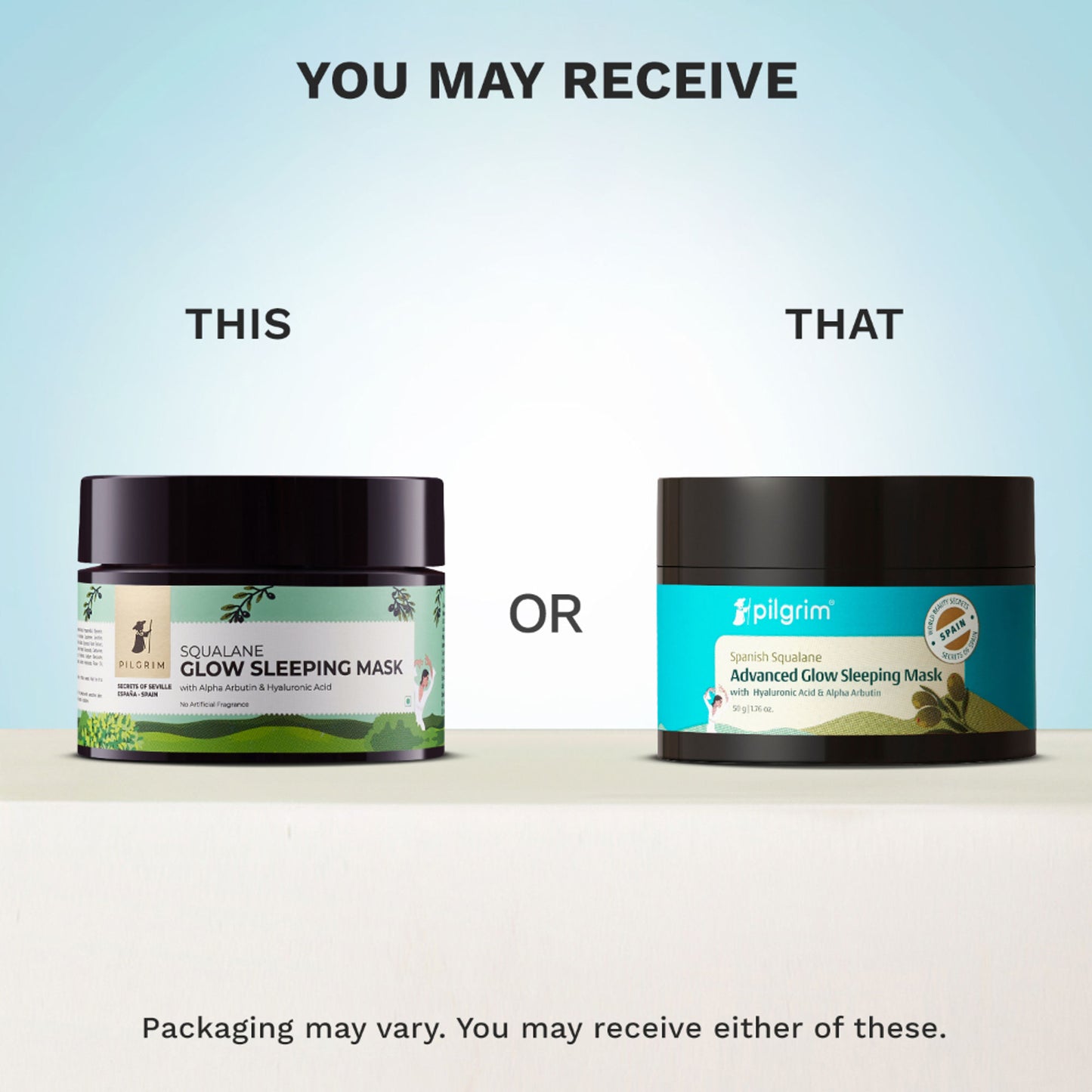 Pilgrim Squalane Glow Sleeping Mask with Alpha Arbutin & Hyaluronic Acid