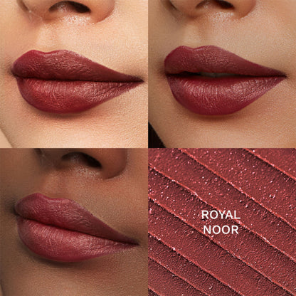 Pilgrim Dubai Bling Glitter Lipstick Soft Matte Finish, Non-Drying with Vitamin E - Jumeirah Jewel01 - Royal Noor05