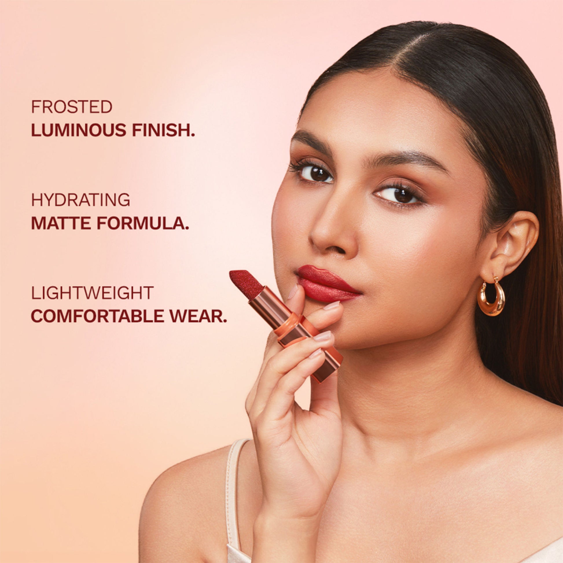 Pilgrim Dubai Bling Glitter Lipstick Soft Matte Finish, Non-Drying with Vitamin E - Jumeirah Jewel01 - Royal Noor05
