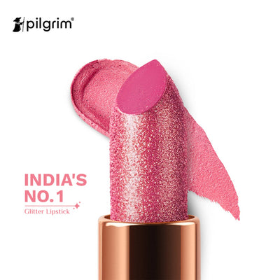 Pilgrim Dubai Bling Glitter Lipstick Soft Matte Finish, Non-Drying with Vitamin E - Chic Haseena06