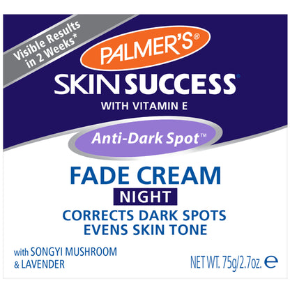 Palmer's Skin Success Fade Night Cream For Correction Of Dark Spots, Uneven Skin Tone