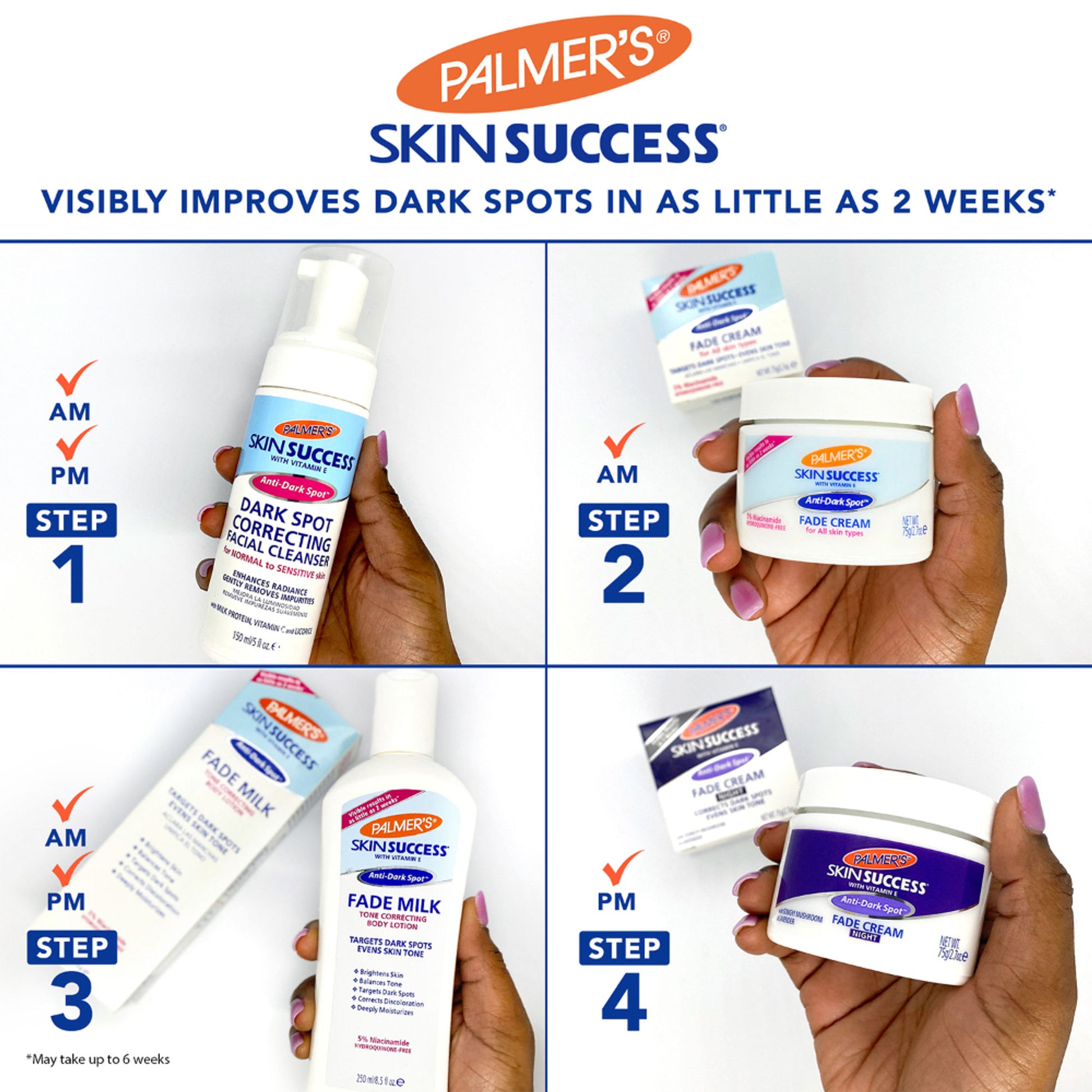 Palmer's Skin Success Fade Night Cream For Correction Of Dark Spots, Uneven Skin Tone