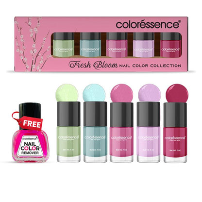 Coloressence Nail Paint Kit With Free Nail Paint Remover - Fresh Bloom