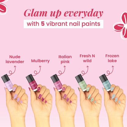 Coloressence Nail Paint Kit With Free Nail Paint Remover - Fresh Bloom