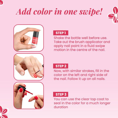 Coloressence Nail Paint Kit With Free Nail Paint Remover - Fresh Bloom