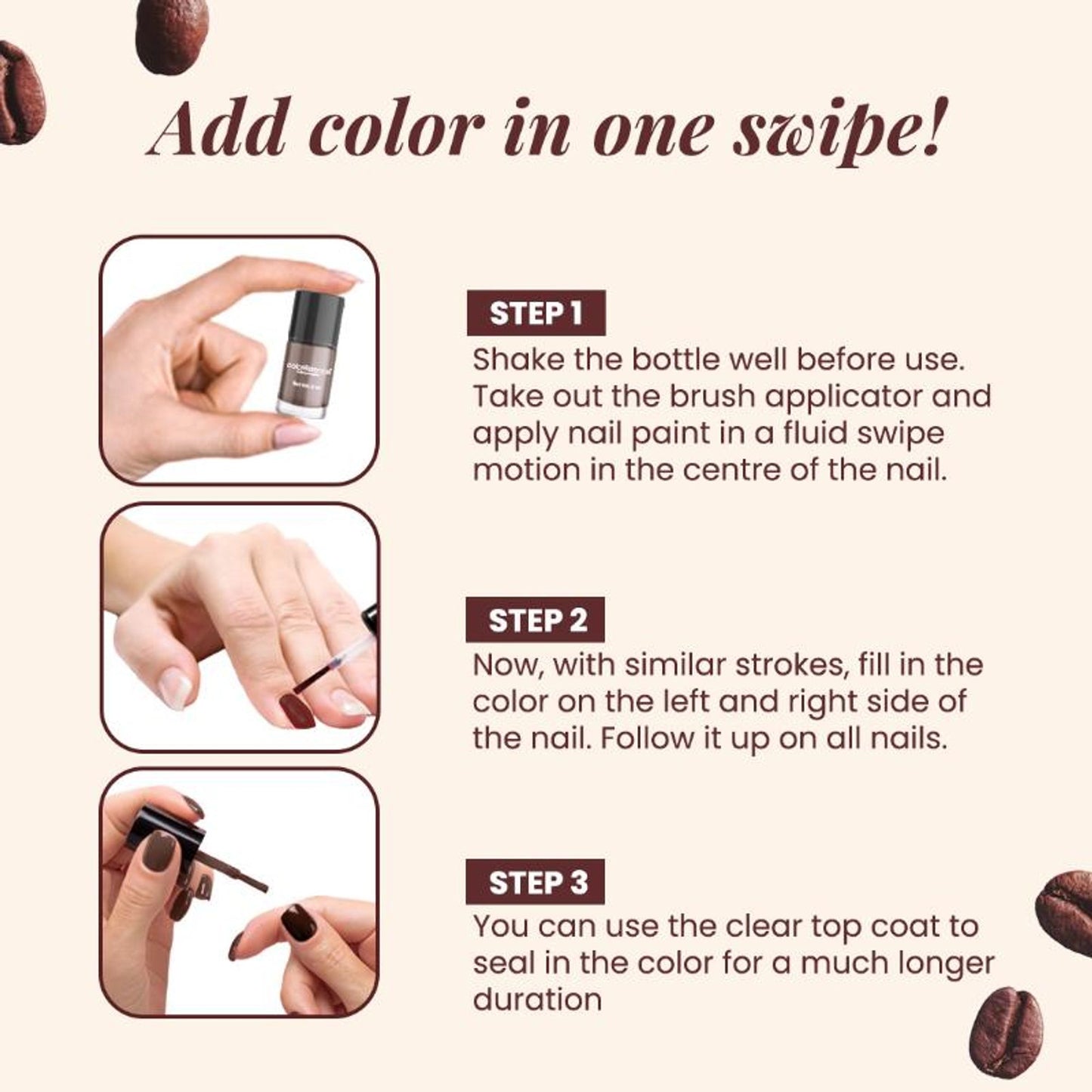 Coloressence Nail Paint Kit With Free Nail Paint Remover - Coffee coats