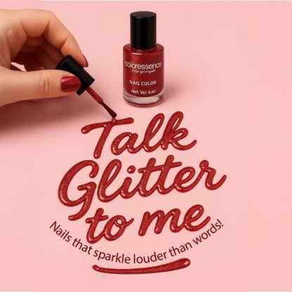 Coloressence Talk Glitter To Me Glitter Nail Paint Kit - Quick-Dry, Long-Lasting Sparkle
