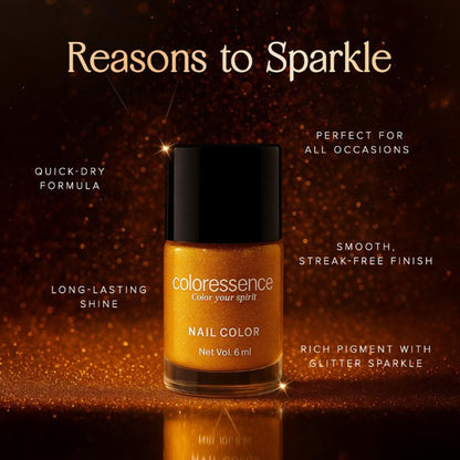 Coloressence Talk Glitter To Me Glitter Nail Paint Kit - Quick-Dry, Long-Lasting Sparkle