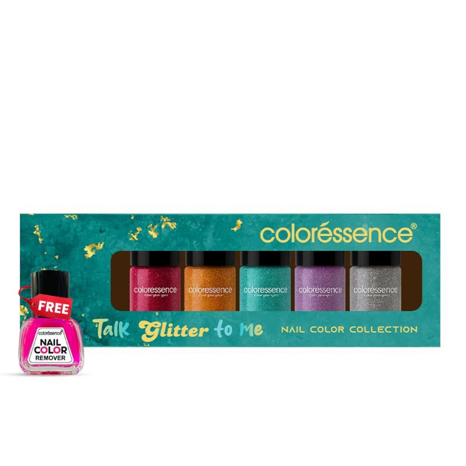 Coloressence Talk Glitter To Me Glitter Nail Paint Kit - Quick-Dry, Long-Lasting Sparkle