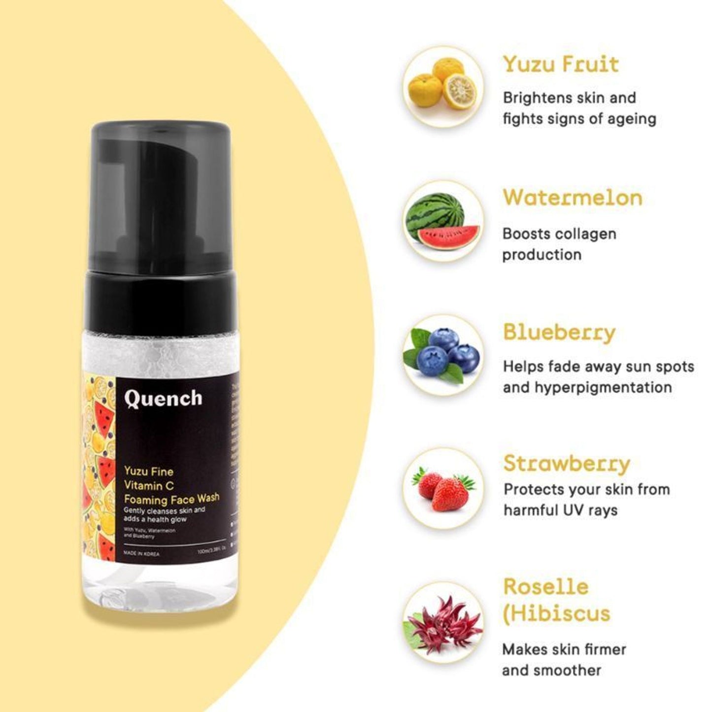 Quench Vitamin C Foaming Face Wash for Brighter Skin