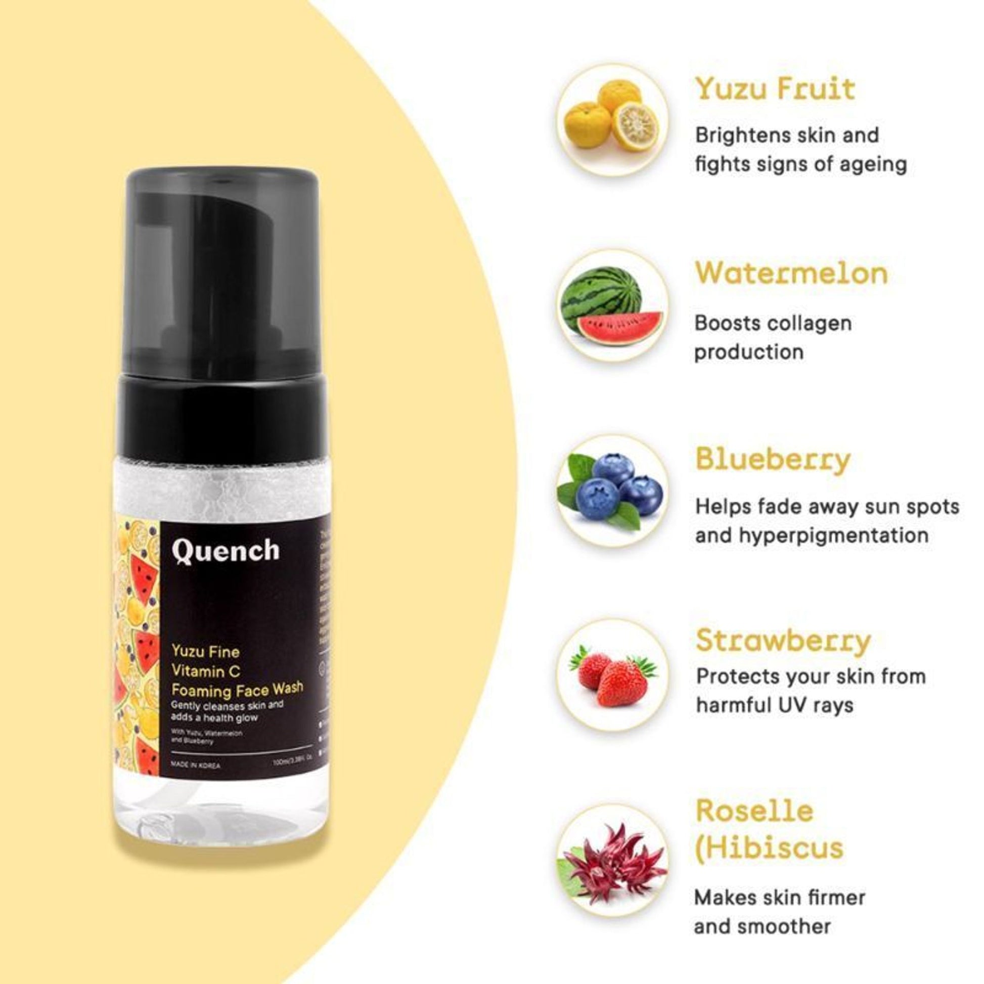 Quench Vitamin C Foaming Face Wash for Brighter Skin
