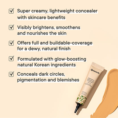 Quench Brightening Cream Concealer With Rice Water - Light