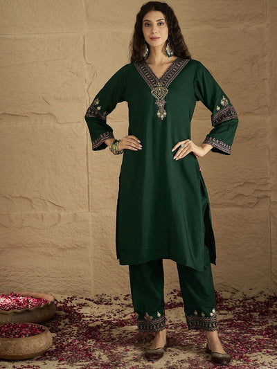 Indyancart VA Women's Ethnic Motifs Printed Kurta with Trousers & Dupatta