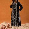 Indyancart IE Floral Embroidered Straight Kurta