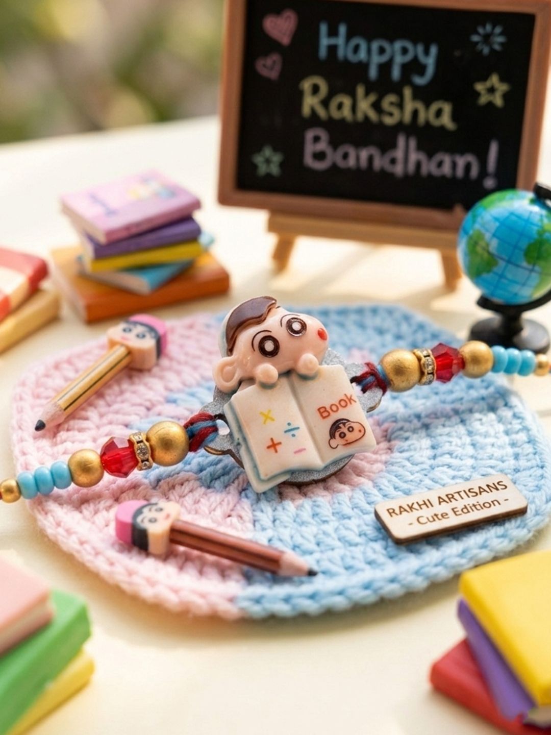 Anouk Kids Shinchan Character Artificial Beads Thread Rakhi