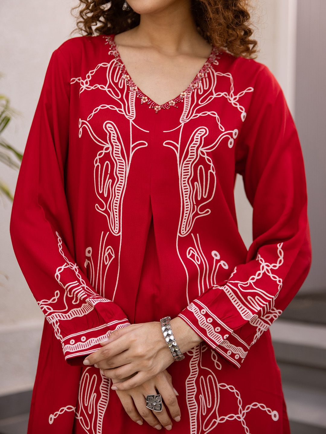 Dhiyona SN Women's Printed Straight Kurta & Palazzos