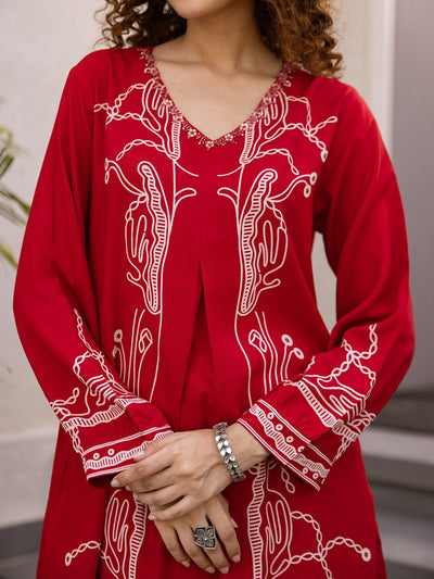 Indyancart SN Women's Printed Straight Kurta & Palazzos