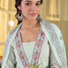 Dhiyona IE Ethnic Motifs Printed Panelled Pure Cotton Kurta with Trousers & With Dupatta