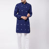 Men's Blue Pure Cotton Straight Kurta Pyjama Set