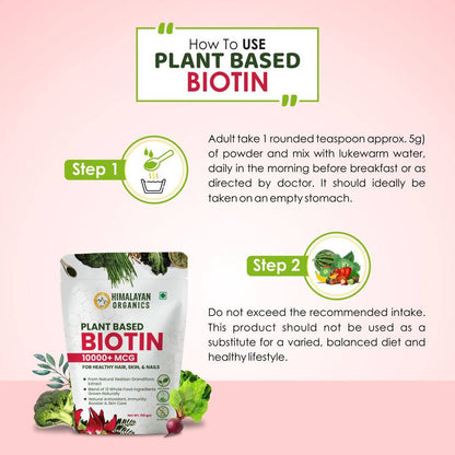 Himalayan Organics Plant-Based Biotin 10000mcg (from Sesbian Grandiflora)
