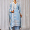 Indyancart IE Women Ethnic Motifs Embroidered Regular Chikankari Pure Cotton Kurta with Palazzos & With Dupatta