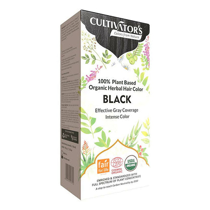 Cultivator's Organic Herbal Hair Color - Black - Indyancart