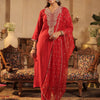 Dhiyona IE Women Paisley Embroidered Regular Kurta & Trouser With Dupatta