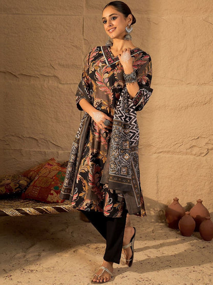 Women Paisley Printed Regular Pure Cotton Kurta with Trousers & With Dupatta