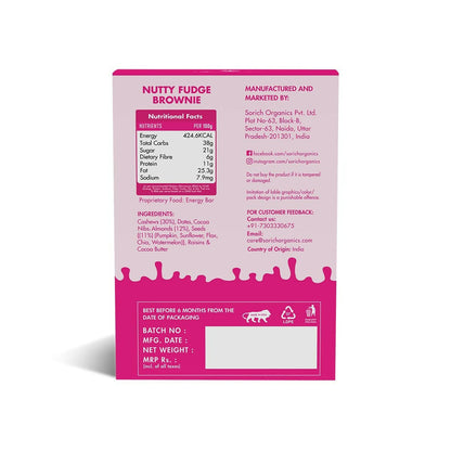 Sorich Organics Dessert Protein Mini Bars Nutty Fudge Brownie